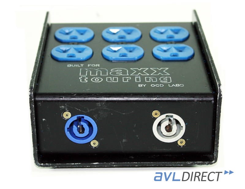 POWERCON STAGE POWER SPLITTER BOX QUAD EDISON SIX OUTLET POWER